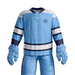 ชุดฮ็อกกี้น้ำแข็งสำหรับผู้ใหญ่ชุดพิมพ์โลโก้ขนาดพิเศษพร้อมพิมพ์ชื่อทีม OEM - Product Image 5