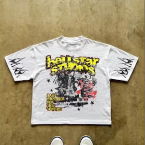 Camiseta DTG con estampado gráfico de verano personalizado High Street Vintage Acid Wash Boxy Fit, Camiseta de algodón 100% con camiseta de calle de gran tamaño - Product Image 1