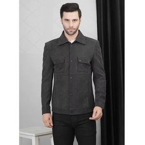 Blazer en viscose pour homme, best-seller, gris foncé, veste formelle, coupe ajustée, costume pour le travail de bureau, disponible en solde - Product Image 2