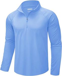 Men Half <b>Zip</b> Long Sleeve Athletic <b>Shirt</b> - Product Image 1
