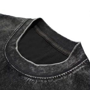 T-shirt innovant uni en coton 100% 260 Gsm Col rond Manches courtes T-shirts pour hommes surdimensionnés T-shirt décontracté de sport pour hommes - Product Image 3