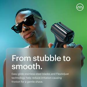 Afeitadora Eléctrica para Hombre con Dos Cabezales Intercambiables, Recortadora de Precisión de Tres Cuchillas, Carga USB-C, Resistente al Agua IPX7 para Rostro - Product Image 4