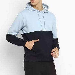 Men's Custom Logo Embroidered Hoodie Wholesale Solid Pattern Winter Sweatshirts Polyester/Cotton Material Fleece Sweatshirts - Product Image 5