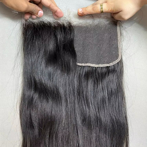 Vente en gros 4x4 extensions de cheveux humains vierges indiens bruts non transformés à fermeture à lacet 100% - Product Image 1