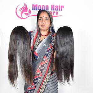 Extensions de cheveux vierges indiennes brutes non traitées, alignées sur les cuticules, double trame, lisses, prix de gros du fournisseur - Product Image 4