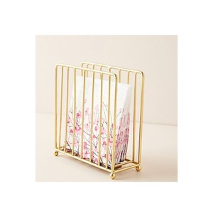 Porte-serviettes en fil métallique doré Porte-serviettes en tissu simple et élégant pour les fournisseurs de hôtels et de restaurants Porte-serviettes décoratif - Product Image 1