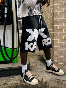 Pantalones Cortos de Verano para Hombre GUCHA SPORTS, Estilo Vintage, Lavado Ácido, Tejido Francés, con Cordón Ajustable, de Secado Rápido y Bajo Deshilachado, Estilo Urbano - Product Image 3