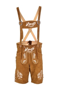 Elegante Lederhosen bávaro, Kniebund Hosen, Hombres Ledersosen Trachten Lederhosen Pantalones de cuero con tirantes - Product Image 2