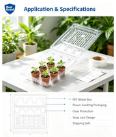 Boîte blister spéciale pour boutures de plantes, emballage logistique horticole pour semis de pousses