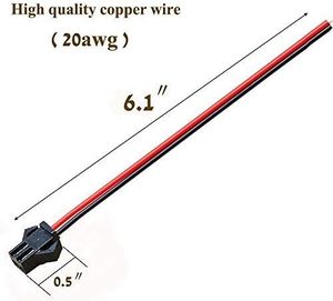 2pin JST <span class=keywords><strong>SM</strong></span> nối micro nam và nữ adapter cắm đỏ đen thiết bị đầu cuối kết nối cáp với 15cm - Product Image 3