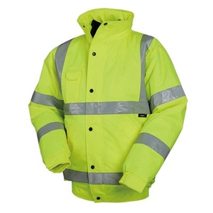 Hi Vis Chaqueta de invierno Parka Hombres Raya Alta visibilidad Ropa DE TRABAJO reflectante Chaqueta Ropa DE TRABAJO - Product Image 1