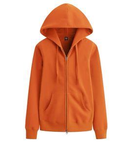 Cárdigan de suéter de algodón puro para mujer para primavera y otoño, Top deportivo y de ocio con cremallera con capucha, diseño de felpa transpirable - Product Image 1