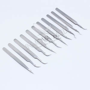 Pinzas para Artistas de Pestañas de Marca Privada, Pinzas de Acero Inoxidable para Extensión de Pestañas con Punta de Fibra Nano Grip, Herramienta de Belleza de innovamed - Product Image 3