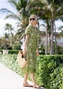 Handmade <b>Summer</b> Maxi <b>Dress</b> with Short Sleeves Customizable Floral Printed Durable Cloth for Occasion Wear Model Number Order - Product Image 3