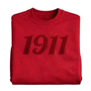 Solid 1911 Krimson Kappa Alpha Psi Fraternity Chenille <b>Sweatshirt</b> True To Size Premium Fleece Embroidered Greek Letter Apparel - Product Image 6