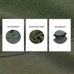 Veste Softshell d'hiver pour homme Imperméable Sports de plein air Vêtements de course avec capuche Matériel en toile respirant Fermeture éclair - Product Image 4