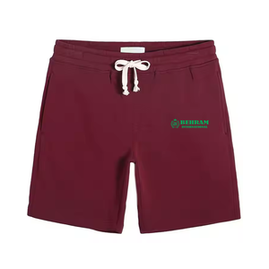 Pantalones cortos para hombre, pantalones cortos de algodón de rizo francés grueso de estilo personalizado, pantalones cortos informales con cordón para hombre, perfectos para actividades deportivas - Product Image 4