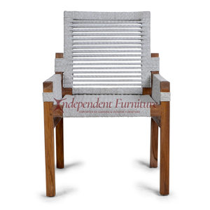 Minimalist Solid Teak Wood <b>Dining</b> <b>Chair</b> with Rope for Home Hotel Villa Apartment Kitchen General Home Office Furniture - Product Image 2