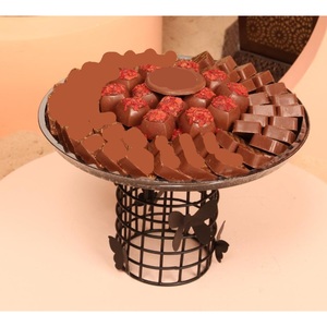 Bol en métal martelé noir fait à la main présentoir à chocolat mariages fêtes d'anniversaire bol de service décoratif pour bonbons bonbons - Product Image 3