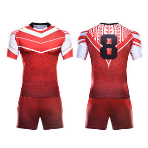 Ensemble de maillot de rugby de haute qualité pour hommes, shorts à logo imprimé intégral, nouveau design pour adultes, service OEM disponible - Product Image 4