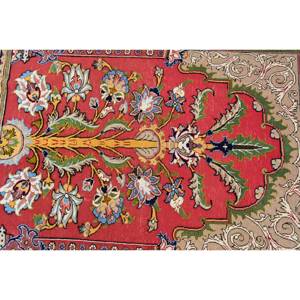 Alfombra ecológica tradicional de lana rojo Beige de 3,6x5,2 pies área grande rectángulo turco comedor Patchwork 10mm habitación de piel - Product Image 5