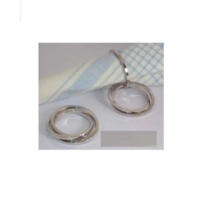 Rond de serviette décoratif en métal doré avec motif floral en relief pour décoration de table mariages fêtes anniversaires - Product Image 4