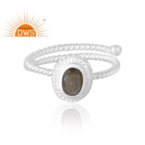 แหวนอัญมณีออบซิเดียนสีทองเงาธรรมชาติทำจากเงินสเตอร์ลิง925เหมาะสำหรับเป็นของขวัญสำหรับผู้หญิง - Product Image 3