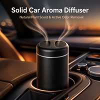 Diffuseur d'arômes solides pour voiture, support de tasse, contrôle de la fragrance rotatif, longue durée 365 jours, sans fuite, coque en aluminium pour la maison