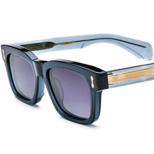 Occhiali da Sole Quadrati Vintage con Lenti Sfumate, Produzione all'Ingrosso OEM ODM, Design Personalizzato con Logo, Montatura Spessa in Acetato, Fornitore - Product Image 3