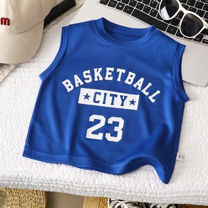 Camisetas sin mangas de alta calidad personalizadas de verano para niños, Camiseta de algodón, apliques de lavado ácido, ropa de calle bordada Vintage - Product Image 5