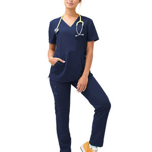 Vêtements de travail unisexes personnalisés à la vente chaude, blouses de travail confortables pour les professionnels de la santé et de la beauté, ensembles de blouses de travail - Product Image 1
