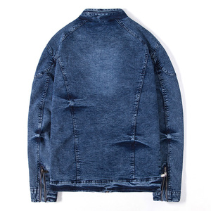 Chaqueta Vaquera Clásica Informal Entallada con Cremallera de Alta Calidad Estilo Vintage para Hombre, Otoño 2024 - Product Image 3