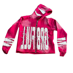 Chándal con Capucha Personalizado para Hombre, con Parches Desgastados, Transpirable, de Invierno, Ropa Deportiva de Alta Calidad - Product Image 4