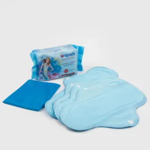 Serviettes hygiéniques naturelles réutilisables en coton de bambou Serviettes hygiéniques Emballage de culottes lavables Doublures de serviettes menstruelles