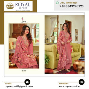 Amplia gama de ropa de boda de alta calidad pura Maheshwari seda viscosa con bordado Hevey pakistaní Salwar colección de trajes - Product Image 4