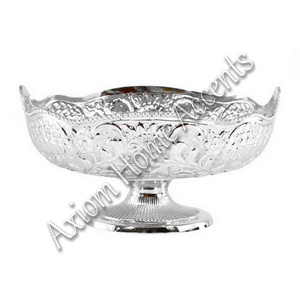 Elegante centro de mesa de latón, hecho a mano, patrón martillado, accesorios elegantes para el hogar, acentos para el hogar Axiom - Product Image 4