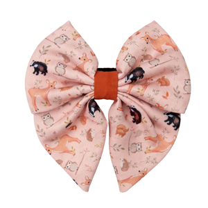 Pink Teddy Fleece Sailor <b>Bow</b> for <b>Dogs</b> Soft Plush Pet Collar Accessory Warm Cozy Attachment - Product Image 4