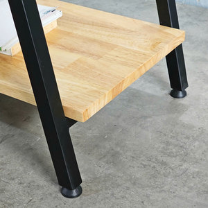 Minimalist A-Frame Iron <b>Shelf</b> 5-Tier with Rubber Wood Space Saving KKS001 - Product Image 6