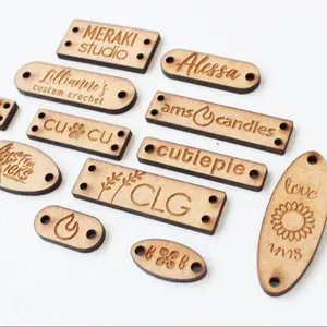 Manufactory wholesale produce Round wooden buttons for shirts - custom size 2 holes 4 holes for wooden buttons