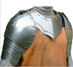 Thời Trung Cổ hiệp sĩ gorget đặt spauldrons cánh tay vai Viking Crusader <span class=keywords><strong>Armor</strong></span> 18 đo thép nhẹ pauldrons áo giáp Phục Hưng Faire - Product Image 4