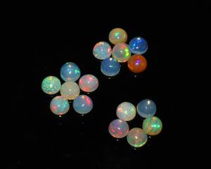 Ethiopian Opal 7mm Round Shape Loose Gemstones 17 Piece Lot Natural Calibrated Stones - Product Image 4