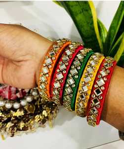 กำไลเส้นไหมเครื่องประดับสไตล์อินเดียสำหรับงานปาร์ตี้ของขวัญคืนของขวัญสำหรับเด็กของขวัญสำหรับอาบน้ำบอลลีวู้ดแฮนด์เมด - Product Image 2