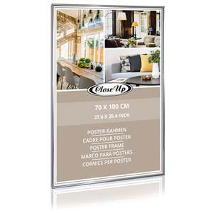 Marco Metálico Plateado de 70 x 100 cm para Fotos y Pósters con Soporte de Exhibición - Product Image 3