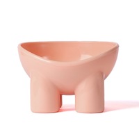 Gamelle surélevée pour chat en forme de patte d'éléphant, bols de nourriture surélevés pour chiens et chats, plats inclinés pour animaux de compagnie, ensemble en plastique en gros