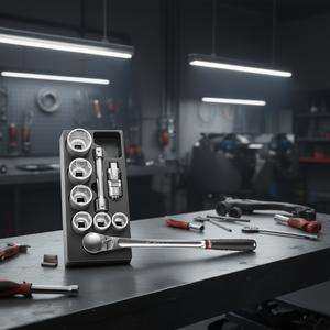 Juego de llaves de vaso Facom de 3/4'' métricas de 6 puntas con carraca K.152 y bandeja modular XL de cuadradillo para uso profesional - Product Image 3