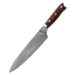 มีดเชฟเหล็กดามัสกัสใช้ในครัวแบบมืออาชีพใช้ในครัวใบมีดคมสำหรับใช้ในครัว - Product Image 1