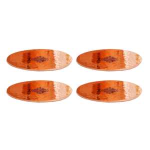 Sous-verre en cuivre pur martelé 8,89 cm marron pour décoration intérieure, cadeau ou promotion pour tasses en cuivre - Product Image 2