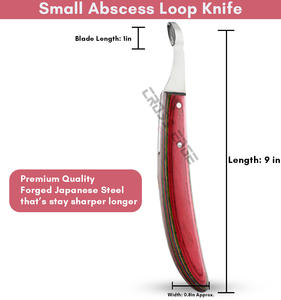 Herramienta de herrador de cuchillo de pezuña de bucle de absceso de caballo de alta calidad, mayor control para trabajo detallado, mango largo de madera múltiple para caballo - Product Image 2