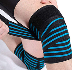 Wholesale Custom Power Lifter <b>Knee</b> <b>Wraps</b> Cotton Breathable Lightweight Thick Joint Support Weight Lifting Gym Training Straps - Product Image 1