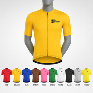 เสื้อจักรยานผู้ชายแบบสั่งทำพิเศษ แขนสั้น คุณภาพสูง แห้งเร็ว 100% โพลีเอสเตอร์ ยืดหยุ่นได้ดี เหมาะสำหรับปั่นจักรยานกลางแจ้ง - Product Image 1